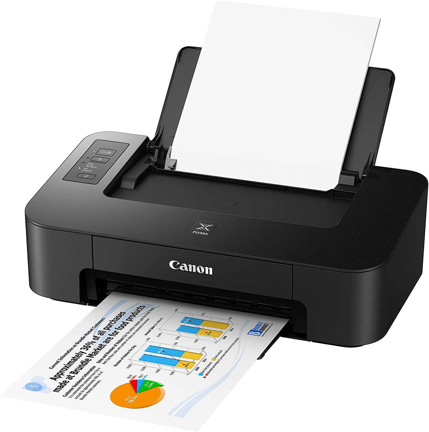 Canon TS202 Inkjet Photo Printer, Black Canon TS202 Inkjet Photo Printer, Black